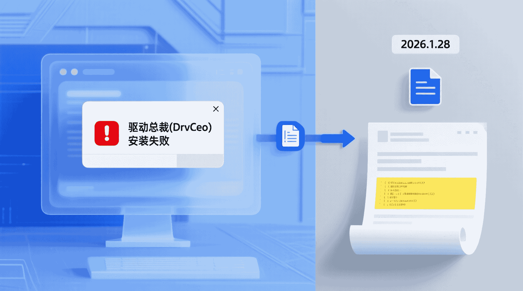 从报错弹窗到日志：先厘清“驱动总裁安装失败”到底指哪一步
